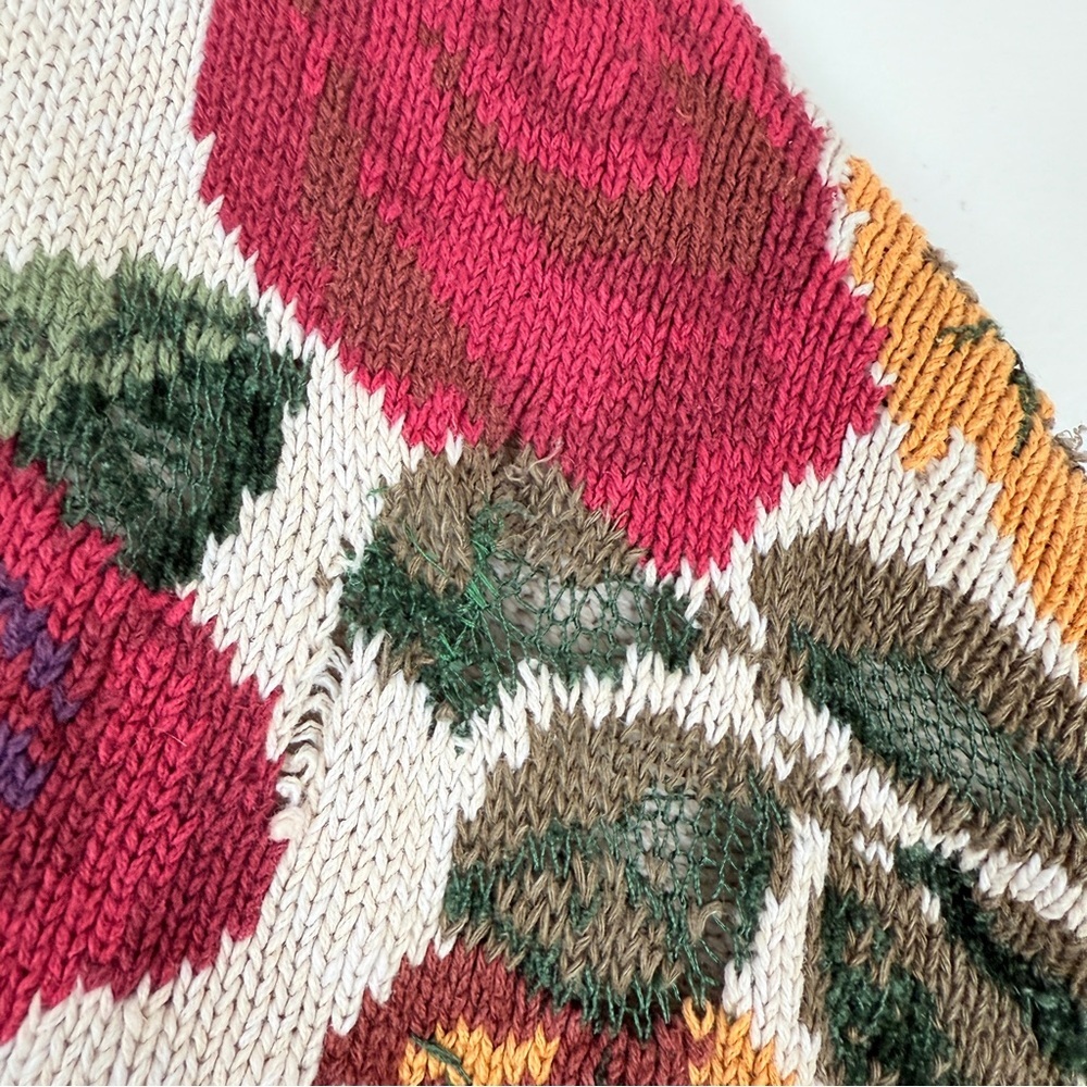 Vintage Maggie Lawrence Floral Knit Cardigan
Oversized Beige Grannycore - Picture 4 of 6